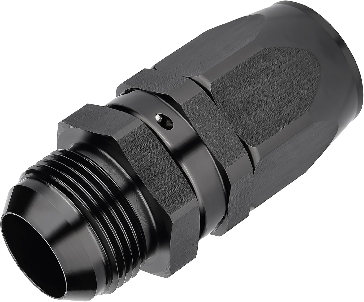 EVIL ENERGY 16AN Male Hose End Fitting for CPE Fuel Hose, Aluminum Straight Black
