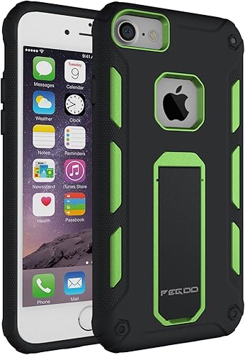 Custodia iPhone 7 Pegoo Cover iPhone Ultra Slim armatura antiurto Copertura Cassa Custodia Silicone cover Case supporto stabile Protettiva Shell per apple iphone Verde Custodia iPhone 7 Pegoo Cover iPhone Ultra Slim armatura antiurto Copertura Cassa Custodia Silicone cover Case supporto stabile Protettiva Shell per apple iphone Verde
