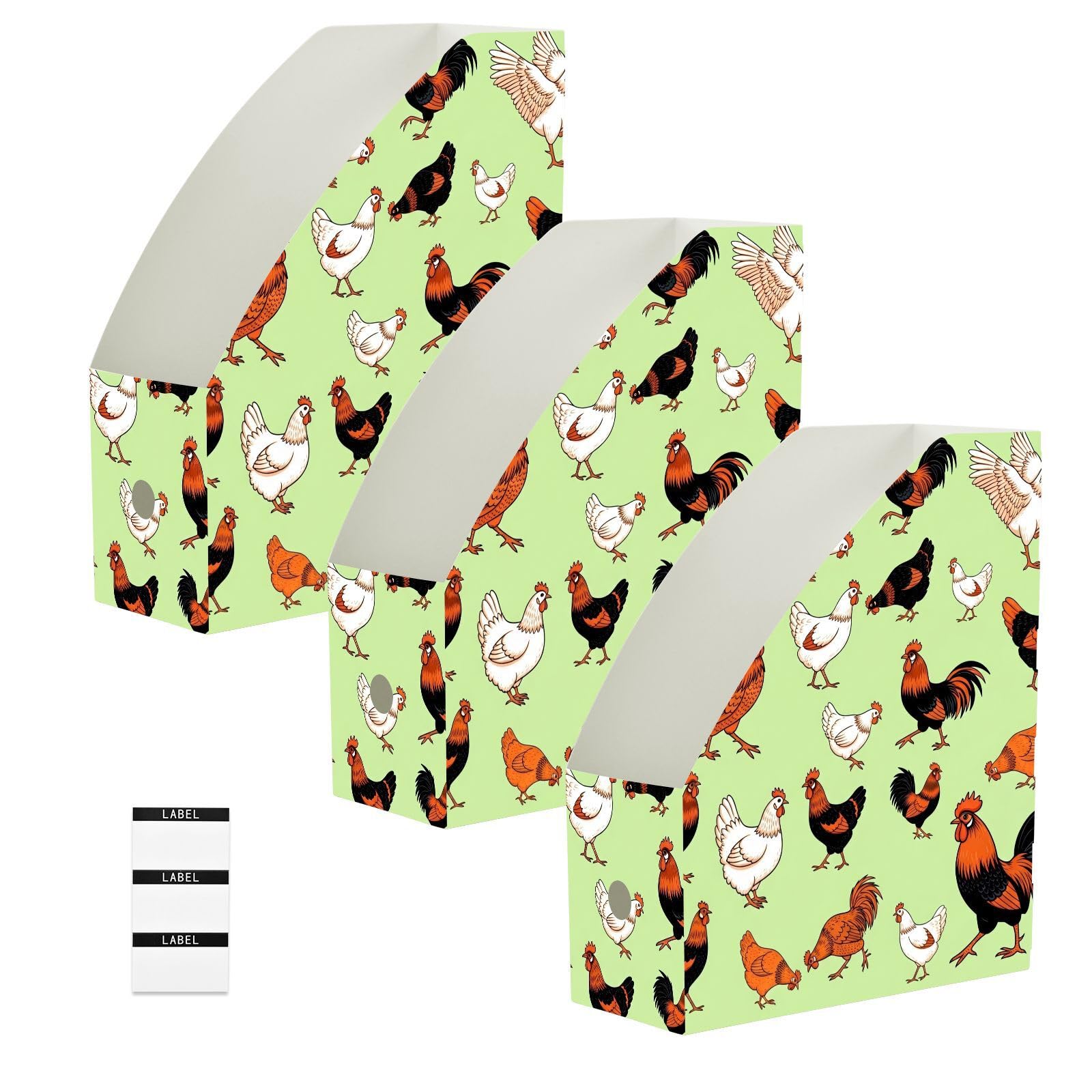 Organizador de papel de escritorio con diseño de pollo y dibujos