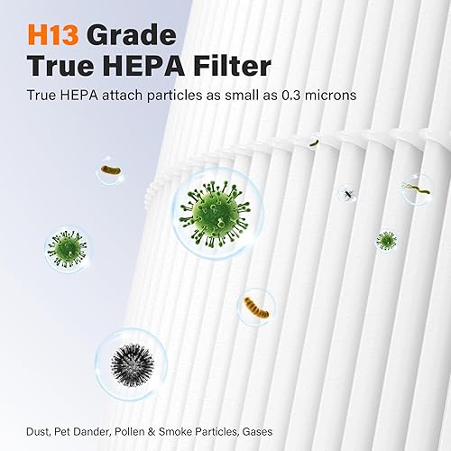 Miniatura 5 de CFKREYA Filtro de repuesto True HEPA compatible con los modelos de purificador de aire HoMedics AP-T10-BK, AP-T10-WT, parte # AP-T10FL (paquete de 2)