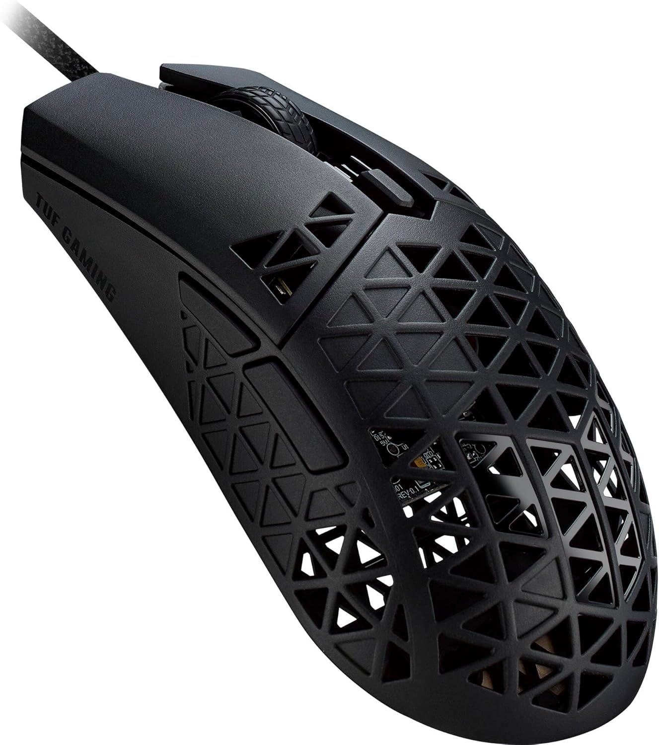 ASUS TUF M4 Air Wired Gaming Mouse - P307, design durevole e ultraleggero | Sensore ottico da 16.000 dpi, sei pulsanti tattili programmabili, resistenza all'acqua IPX6, colore nero