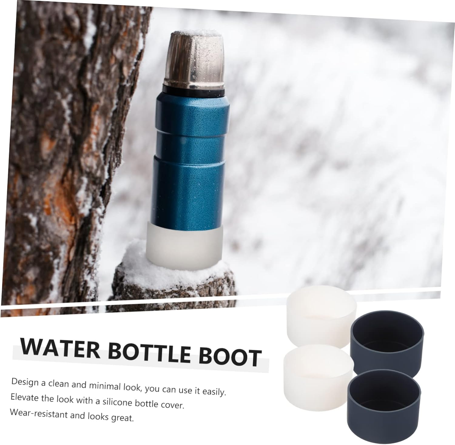 YARNOW Silicone Cup Cover Bottle Cup Sleeves for Cold Drinks Reusable Collapsible Flask Fuel Shaker Heated