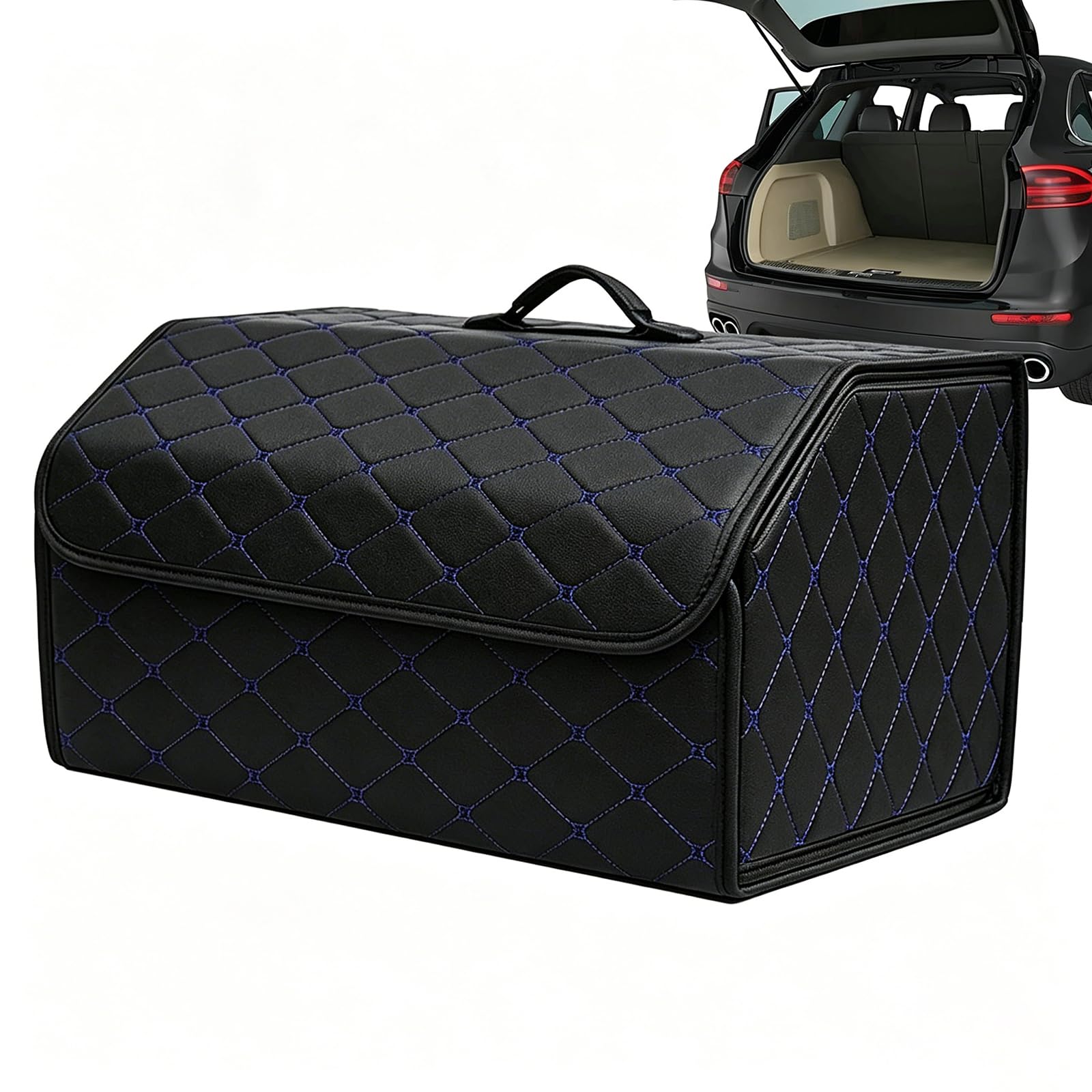 Organizador Maletero Coche, para Jeep Grand Cherokee WH 2007 2008 2009 2010 Caja Almacenamiento Plegable Bolsa Organizadora Cuero PU Impermeable Compartimentos,D-L