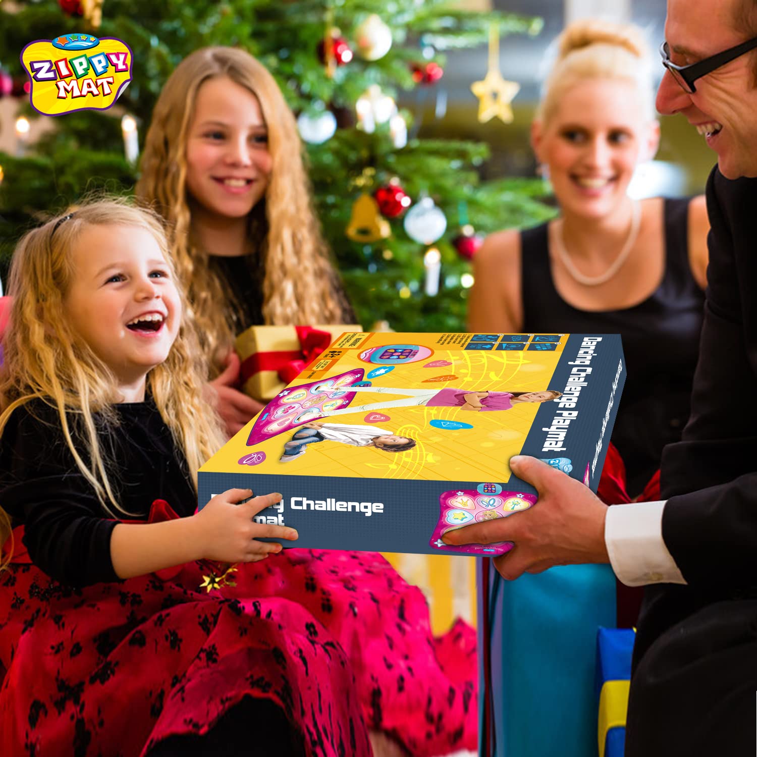 Tapis de danse, jouets éducatifs électroniques pour enfants de 3 à 12 ans, jeu de danse musicale avec lumières LED, musique intégrée, fête d'anniversaire pour filles, garçons et familles