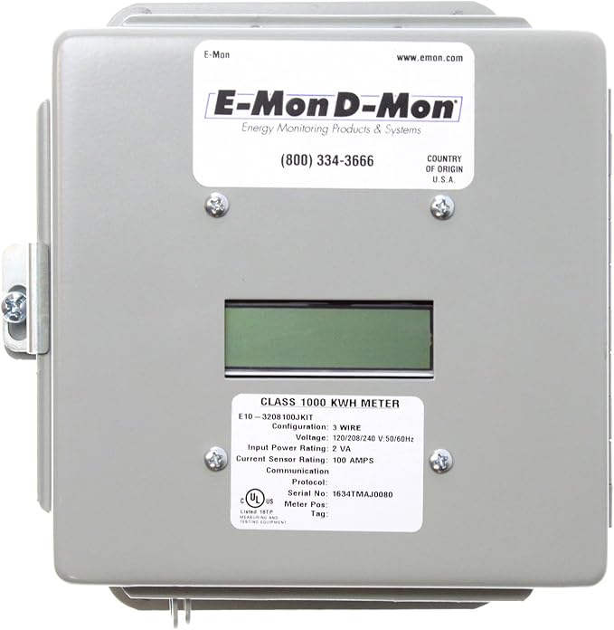 EMon DMon E20208200JKIT Electric Submeter, 120/208240V, 3Phase
