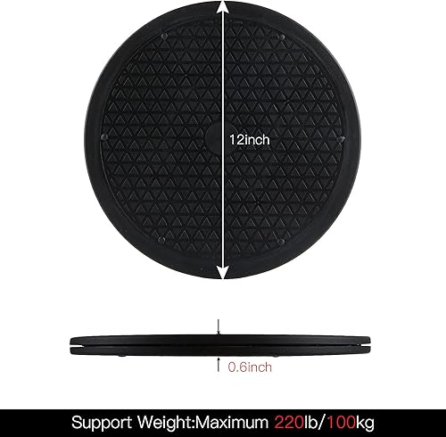 Miniatura 6 de Paquete de 2 platos giratorios giratorios de 12 pulgadas de alta resistencia giratoria suave Lazy Susan con rodamientos de bolas de acero para