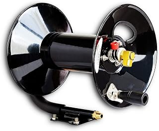 ReelWorks Air Hose Reel Tool Retractable Hand Crank 3/8" Inch x 100' Feet 300 PSI / 20 BAR Heavy Duty Steel Construction (Hose Not Included)