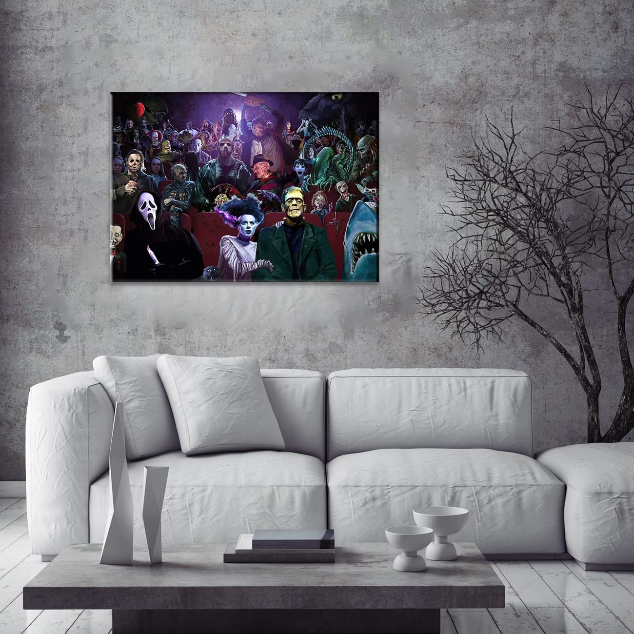 Horror Movie Poster Horror Film Leinwand Wandbilder Horror Kunstdruck Gemälde für Kino Theater Heimdekoration (Rahmen, 60x90cm)