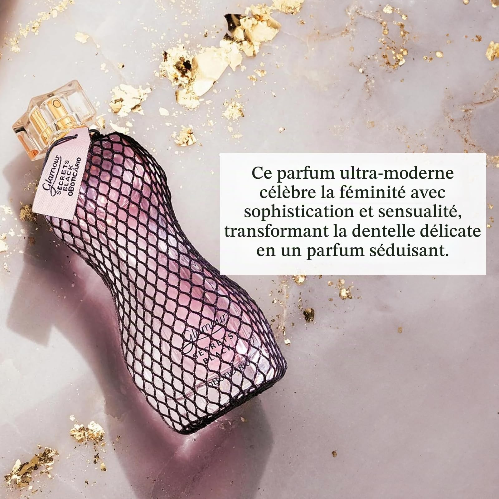 Glamour Secrets Black Eau de Toilette by O Boticario | Long Lasting Perfumes for Women | Floral & Oriental Sweet Fragrance For Women
