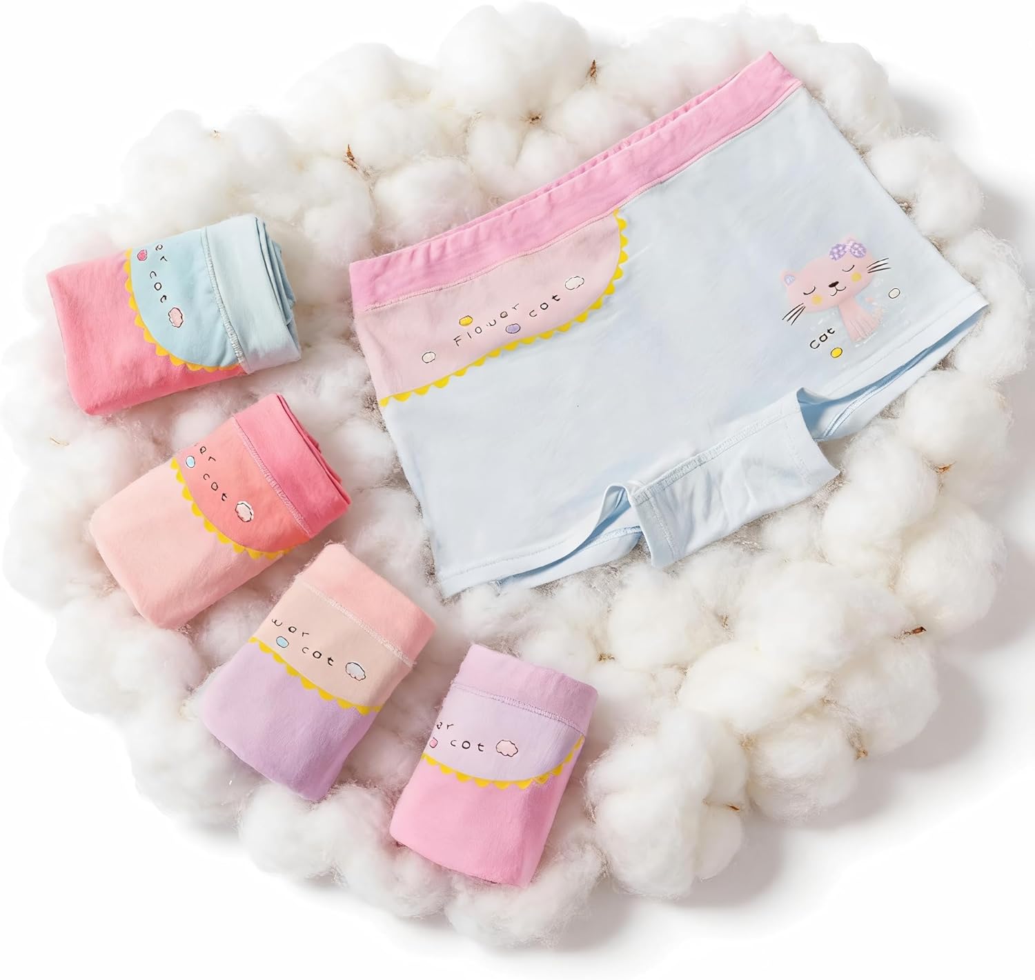 Girls Cotton Underwear Soft Boy Shorts Kids Boxer Briefs Panties(Pack of 5) - Image 5
