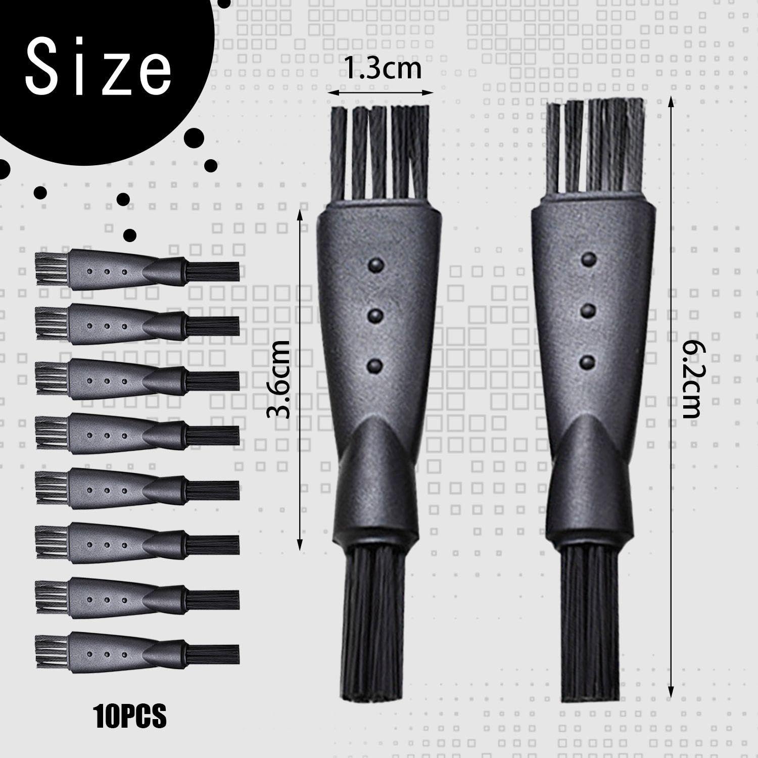 Cepillo De Limpieza Para Maquinillas De Afeitar De 10 Piezas, Cepillo De Doble Punta, Cepillo Para Polvo, Cepillo Para Grietas, Mini Cepillo De Limpieza Para Maquinillas De Afeitar, Etc.