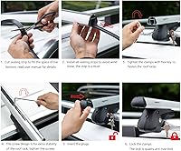 Vista 4 de Yaxa Basics Portaequipajes para techo de riel cruzado, 52 pulgadas, se adapta a tramos de hasta 46 pulgadas entre rieles laterales elevados