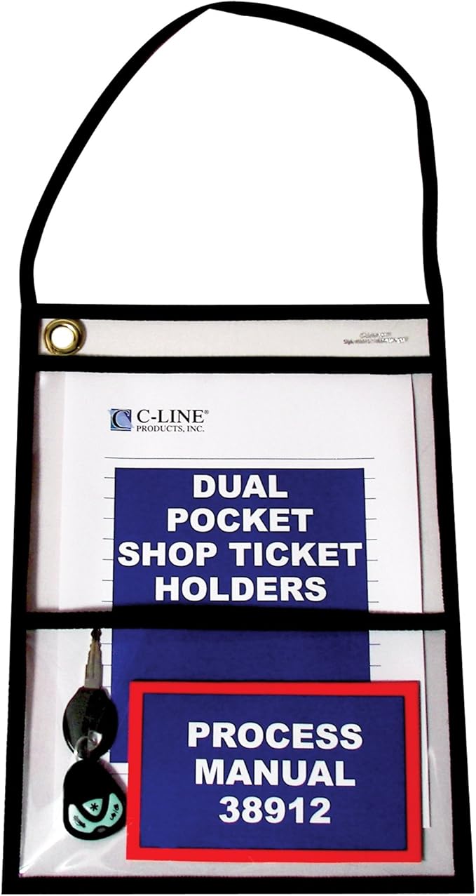 CLine Stitched Dual Pocket Shop Ticket Holder with