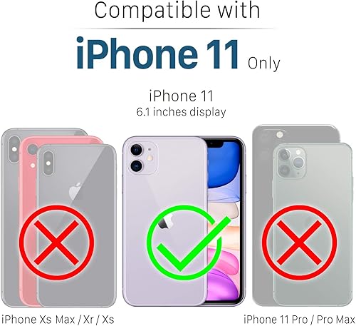 Miniatura 2 de VENA vLove - Funda transparente con purpurina compatible con Apple iPhone 11 (6.1 pulgadas 2019), forma de corazón (protección CornerGuard), funda