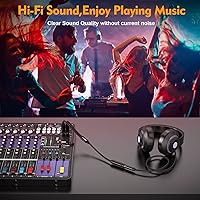 Vista 6 de HOSONGIN - Cable de inserción divisor en Y estéreo de 1/4 TRS a dual de 1/4 TS mono, con conector chapado en oro, blindaje doble y funda de nylon