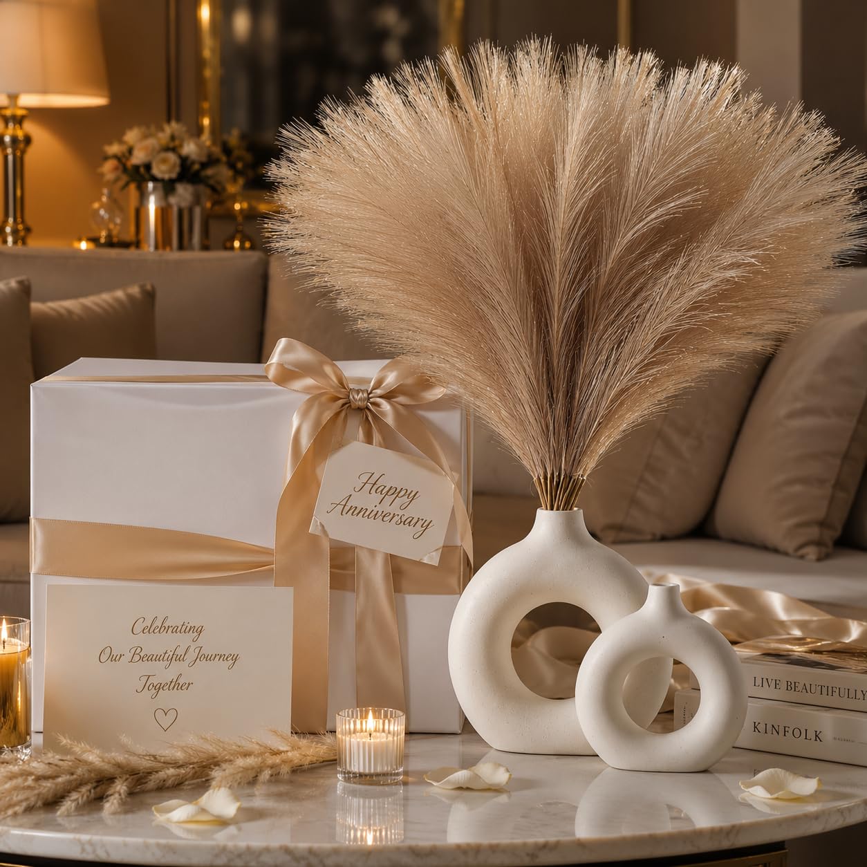 Pampas Grass Set - Realistic Boho Flowers -4