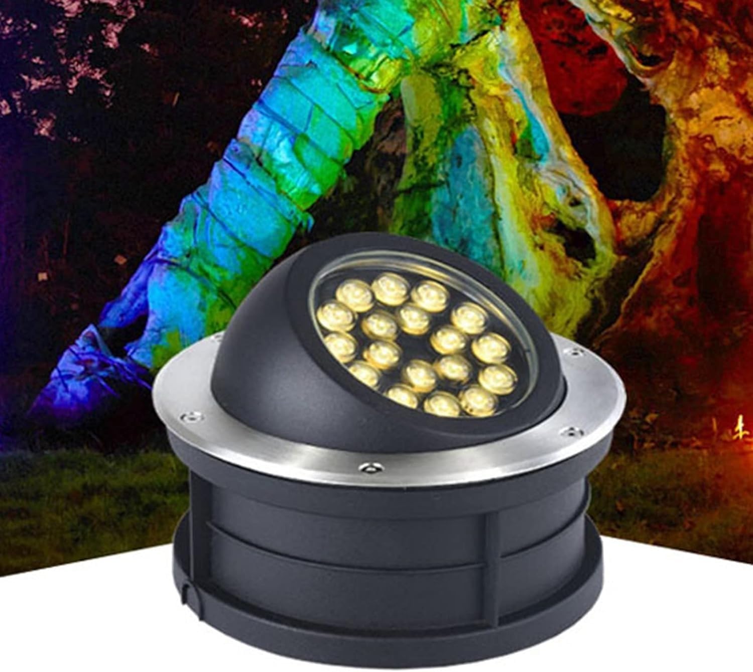 Recessed In-ground Lights Outdoor LED Underground Light 12/24V Low Voltage Deck Lights IP67 Waterproof Garden Landscape Lighting for Lawn, Pathway, Patio (Color : White, Size : 15W-DC24V) ( Color : Wh