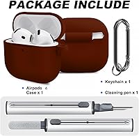 Vista 170 de Funda para AirPods Pro con kit de limpieza, funda de silicona suave para Apple AirPod Pro de 1ª/2ª generación, accesorios de funda AirPods Pro/Pro 2