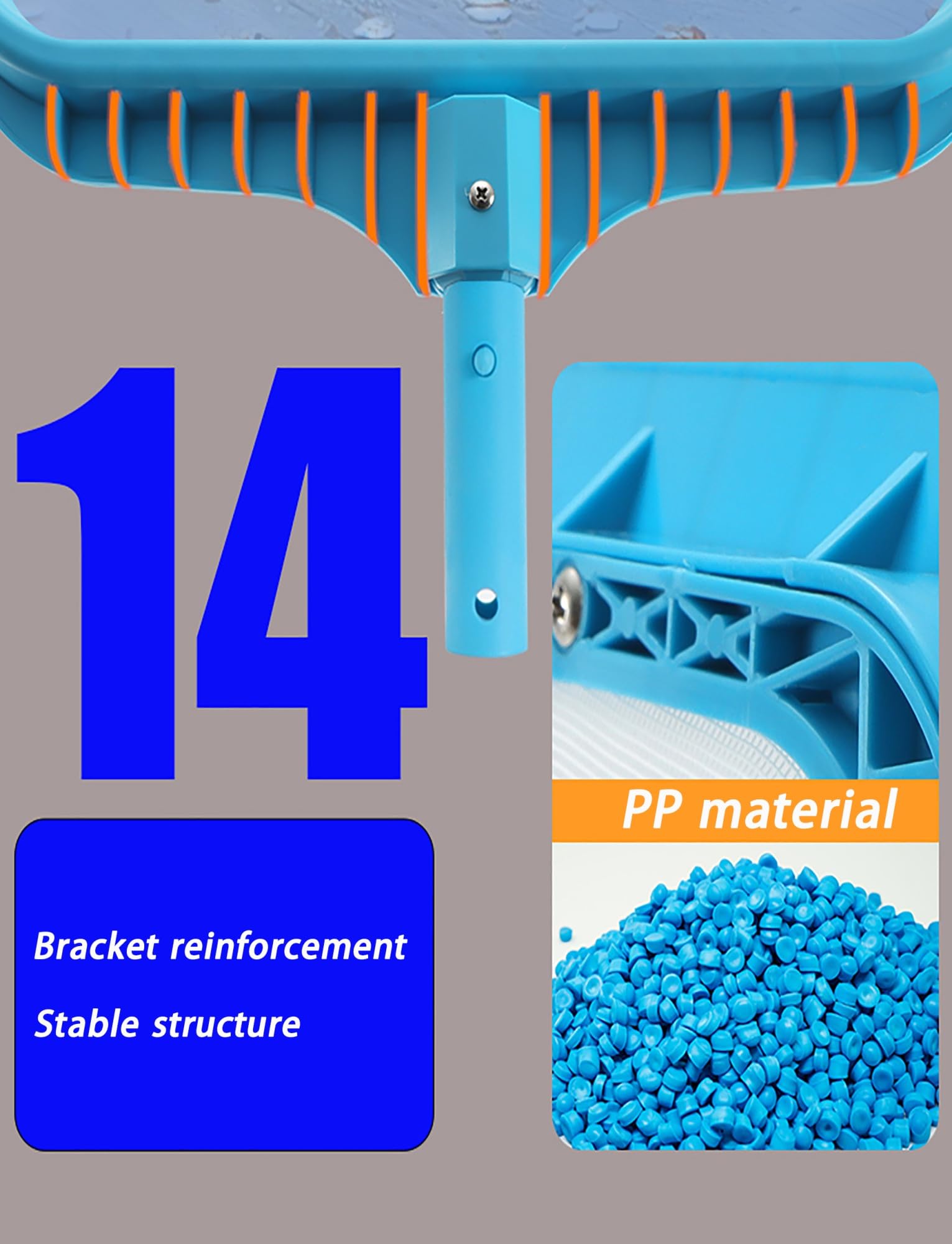 Esta Red para Recoger Hojas de Piscina, Herramienta de Limpieza Resistente para Piscinas con Bolsa de Malla de Nailon Fina y Profunda: Limpieza rápida, Borde fácil de Recoger, eliminación de