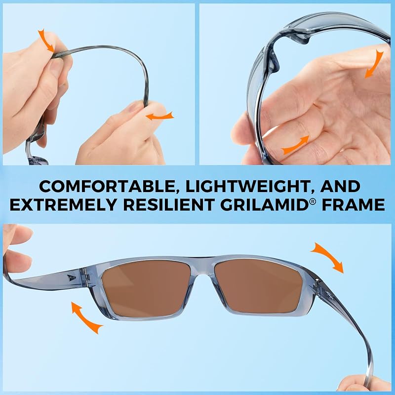 KastKing Huzzah Polarized Sport Sunglasses for Men and Women, Wrap Design | PuriVex Water & Salt Repellent, UV Protection, Lightweight, Durable, Ideal for Fishing Driving Cycling and Running image 5