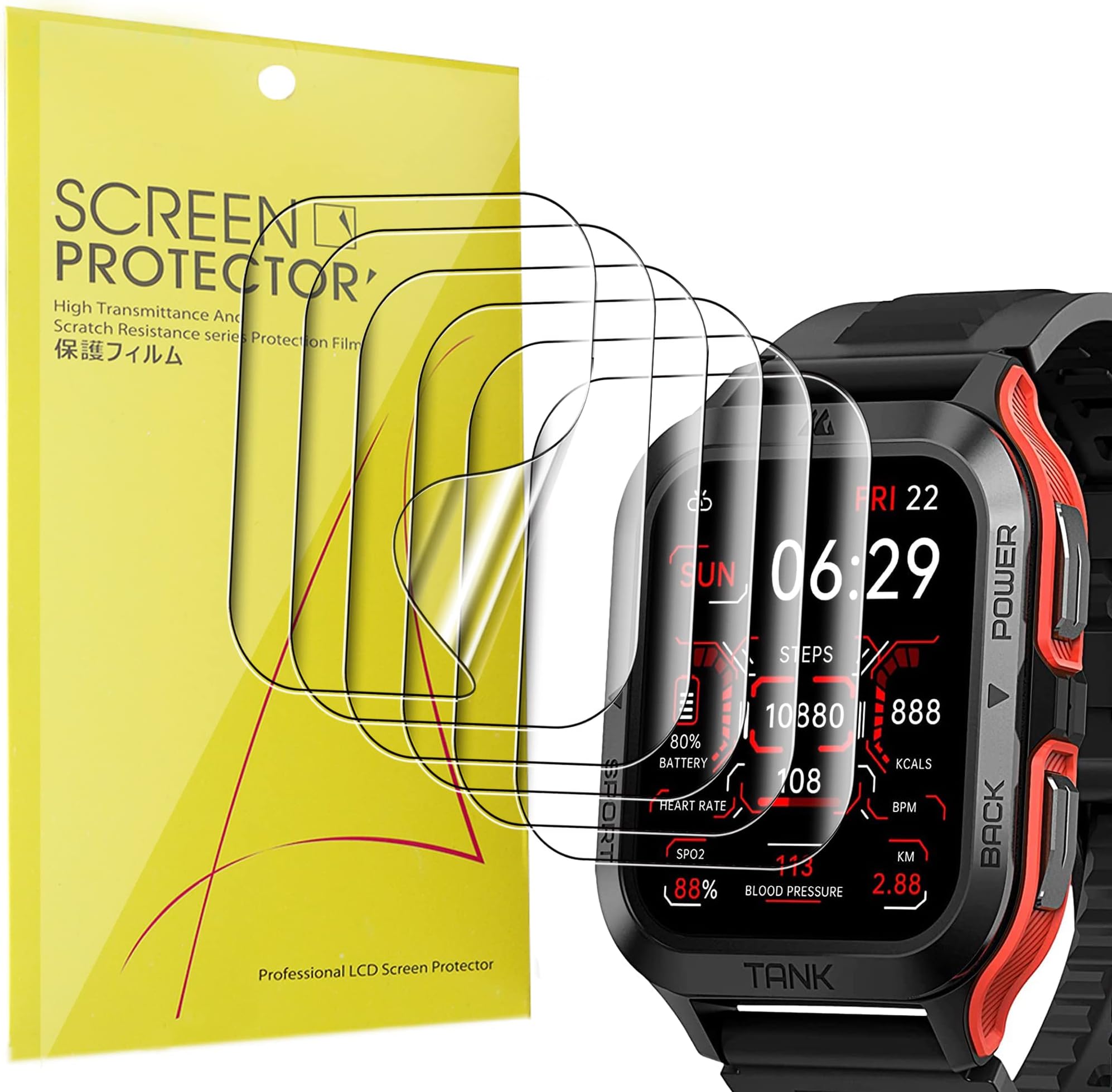 Aemus Screen Protector Compatible for HGYPK Smart Watch 1.