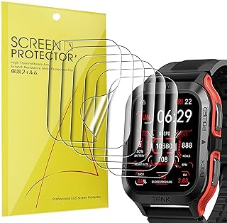 Lamshaw Compatible for AMAZTIM M2 Smart Watch Screen Protector, [6 Pack] Full Coverage TPU Clear Film Compatible for AMAZTIM M2 1.85" Smart Watch/ZUKYFIT M2 1.85" Smart Watch / M2 1.85" Smart Watch