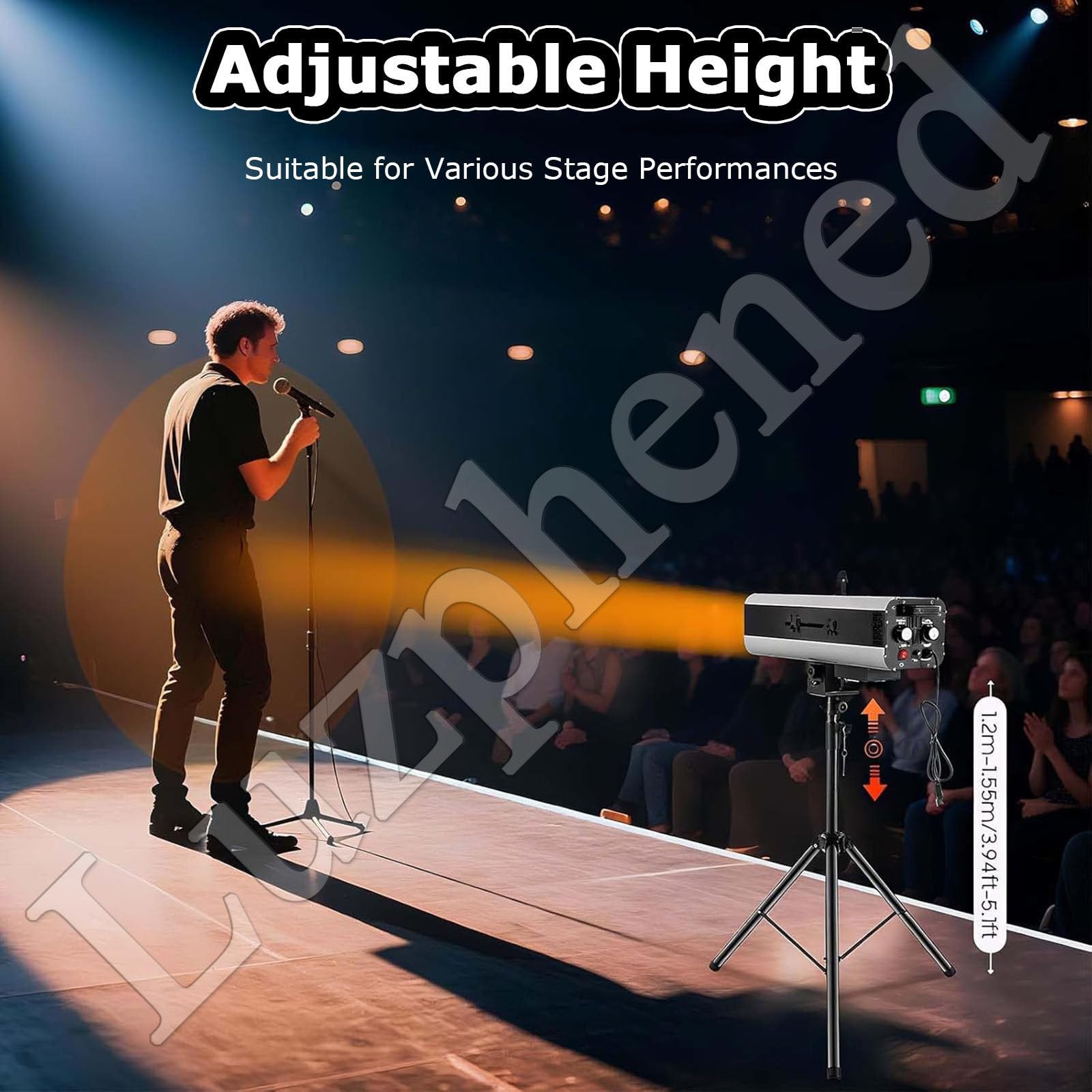 Faro A LED da Palcoscenico da 330W/660W/880W, Faretto A Profilo con Zoom Manuale con apertura regolabile e controllo della temperatura colore, per eventi, teatro, discoteca, feste e spettacoli 660W