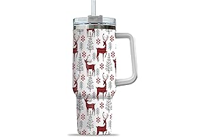 Buffalo Plaid Reindeer Christmas Tumbler