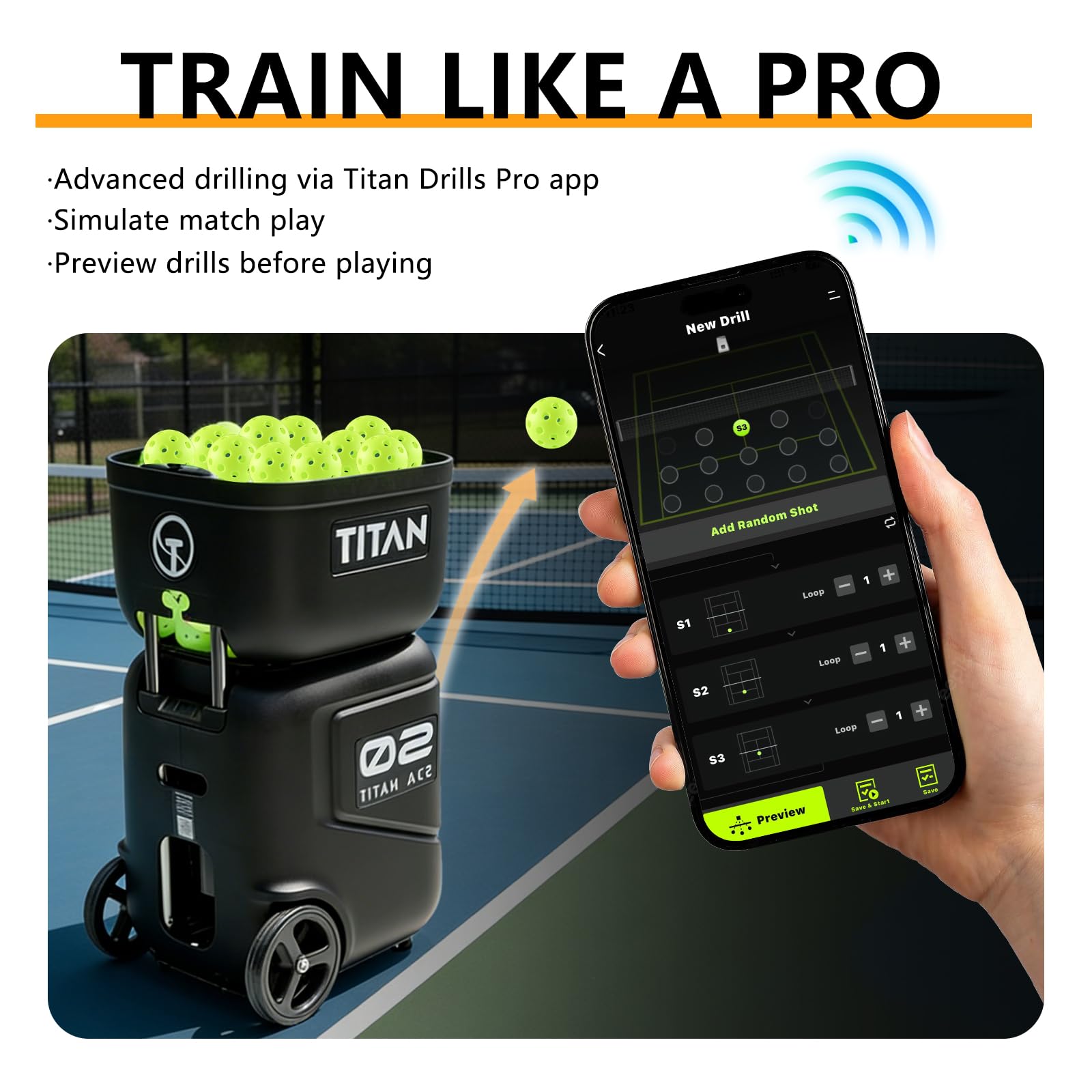 Amazon.co.jp: Titan ACE ピックルボールマシン : スポーツ＆アウトドア