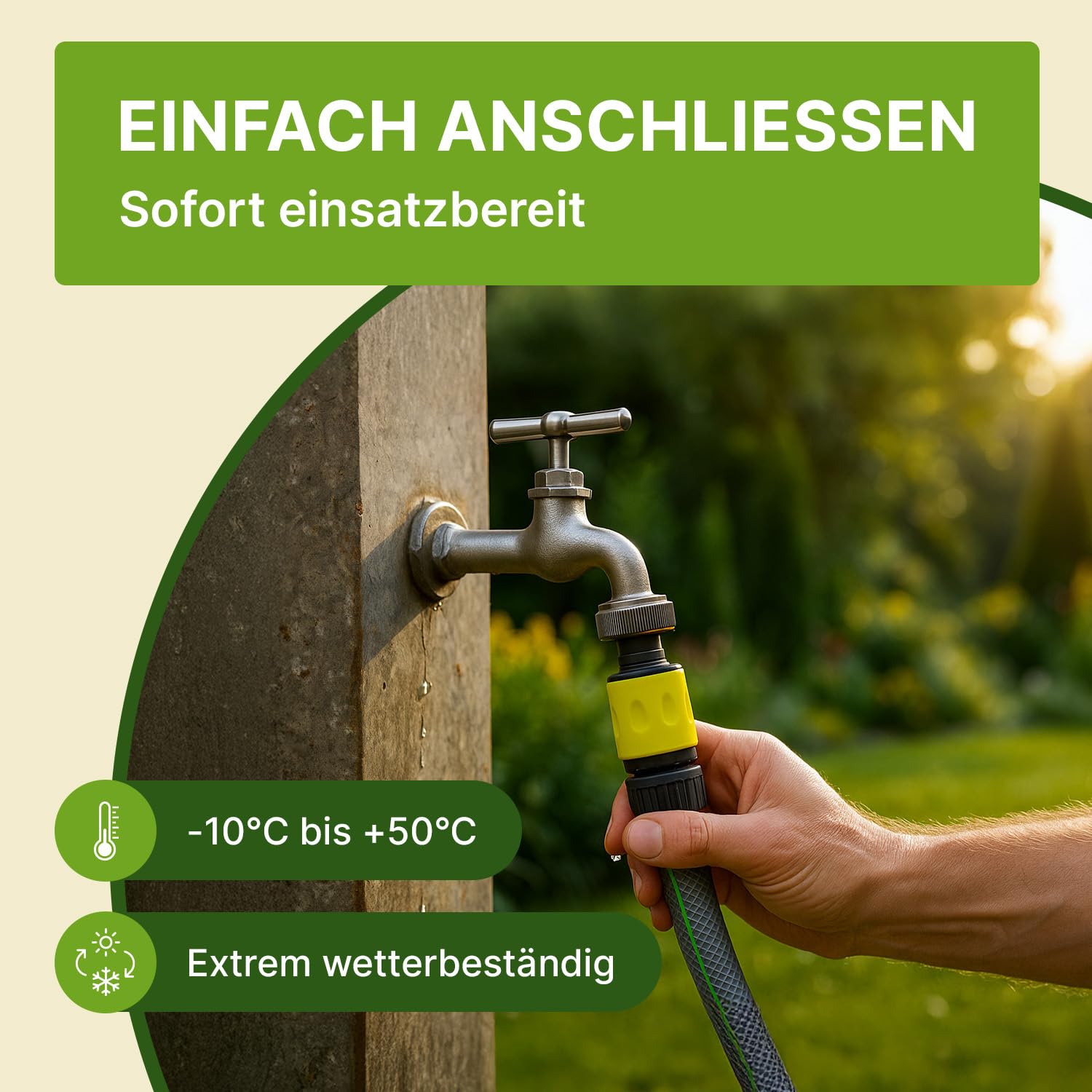 Meta Steel Gartenschlauch 25m 1/2 Zoll – trinkwassertauglich & knickfest – 5-lagiger Schlauch für Garten, Camping & Haushalt – UV-beständig & druckstabiler Wasserschlauch