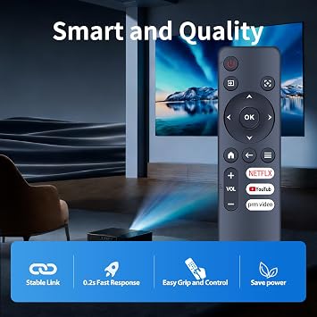 Replacement Remote Control for VOPLLS K3, Boldever E25 S100, Mini Projector
