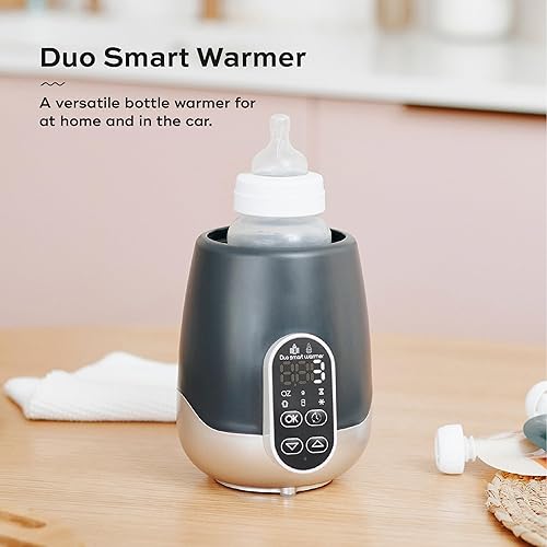 Miniatura 2 de Babymoov Duo Smart - Calentador de biberones 2 en 1 para coche y hogar, rápido, programable y portátil para leche materna o fórmula para bebés