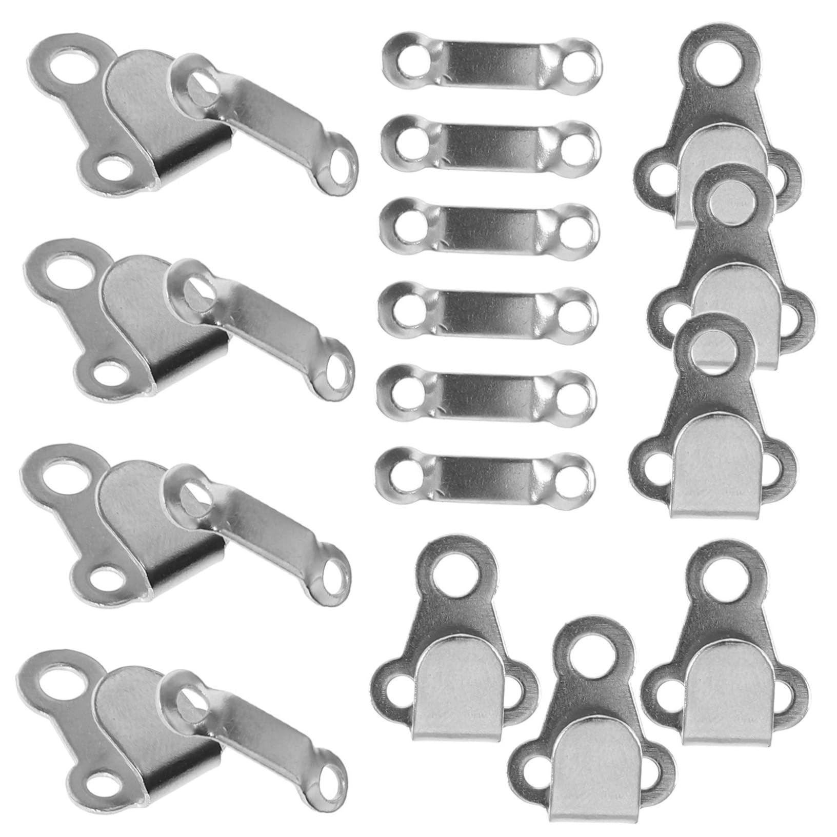 IWOWHERO 40 Sets Metal Pant Hooks Retro Clothing Hook and Bar DIY Garment Decorations for Crafting