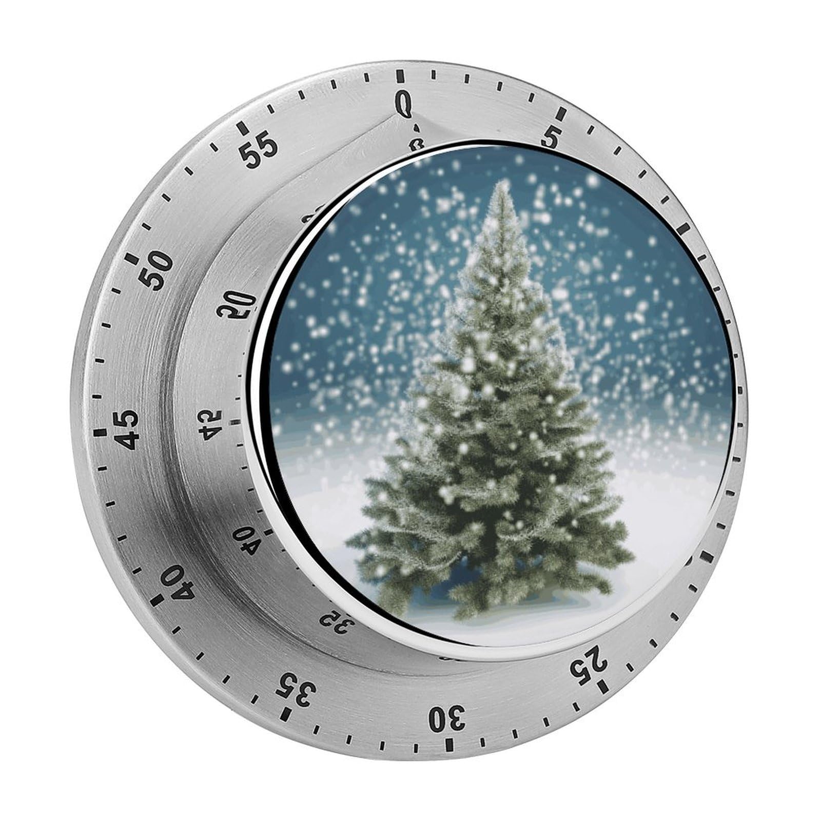Merry Christmas Pine Tree Printed Waterproof Christmas Timer with Loud Alarm Outdoor Timer for Cooking Exercise Baking