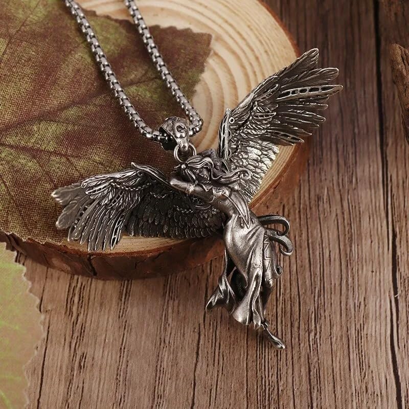 Anioł Stróż Skrzydła Kryształowy wisiorek Archanioł Święty Gabriel Paladyn Naszyjnik Mężczyźni i kobiety Biżuteria Amulet - Naszyjnik, Dla dziewczynek,