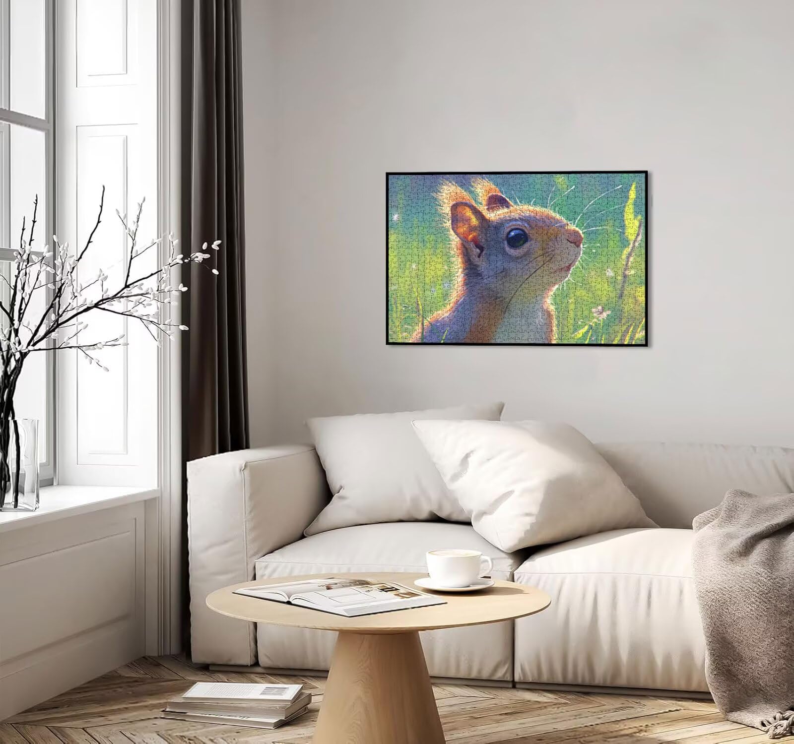Puzzle dla dorosłych, 3000 elementów, z wiewiórkami, trawa, wyzwania, gry rodzinne, gry zręcznościowe, wyzwania, prezent dla przyjaciół, R2KH-840