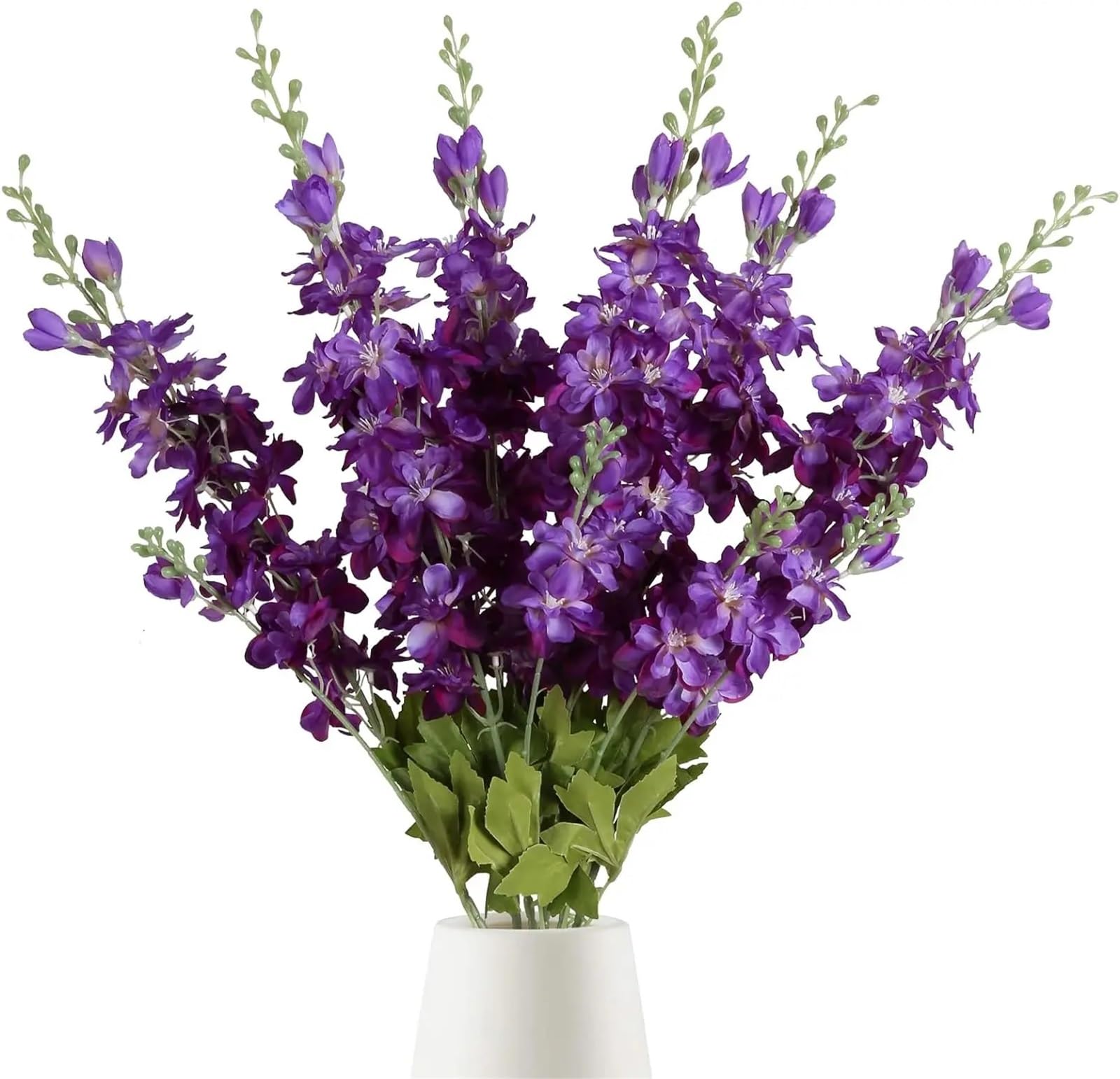 LuoAXINN Artificial Flower Branches 6pcs Blue Delphinium Artificial Flowers Long Stem Larkspur For Wedding Centerpieces Floral Arrangements Home Vase Decor(Color10)