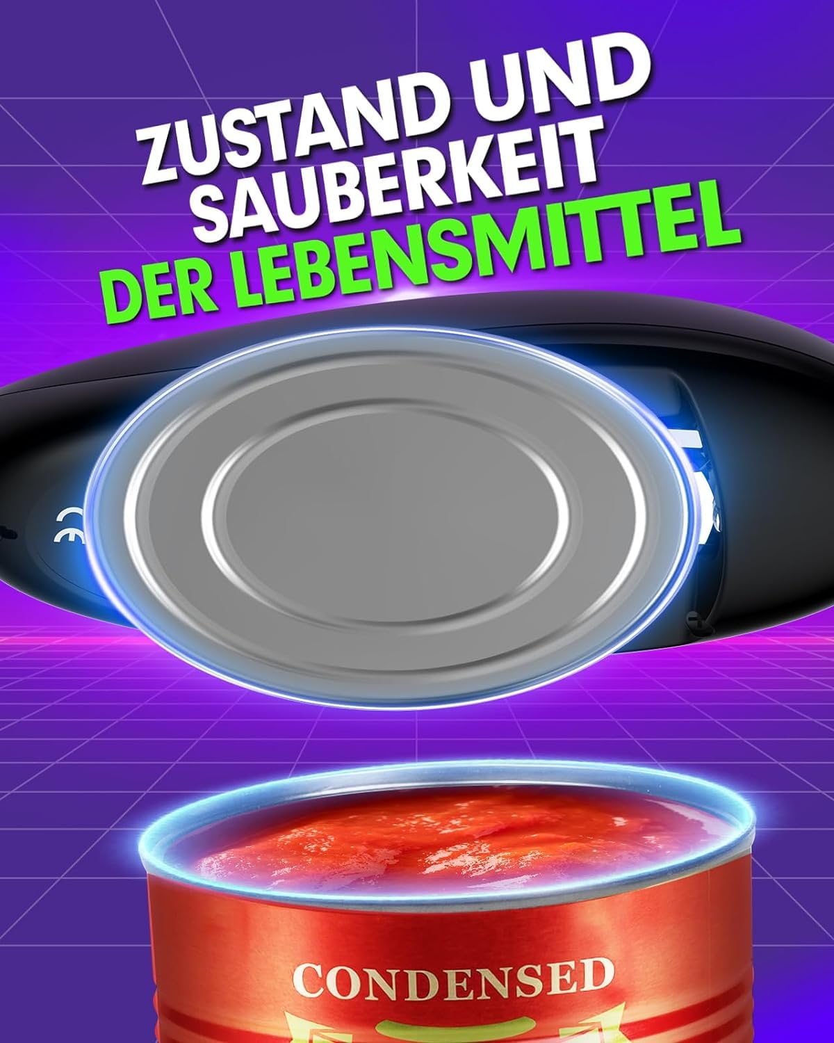 Apriscatole Elettrico, One-touch Apriscatole Risparmio Di Tempo e Fatica, Adatto Per Artriti e Persone Con Mani Deboli, Utilizzabile in Cucina e All'aperto