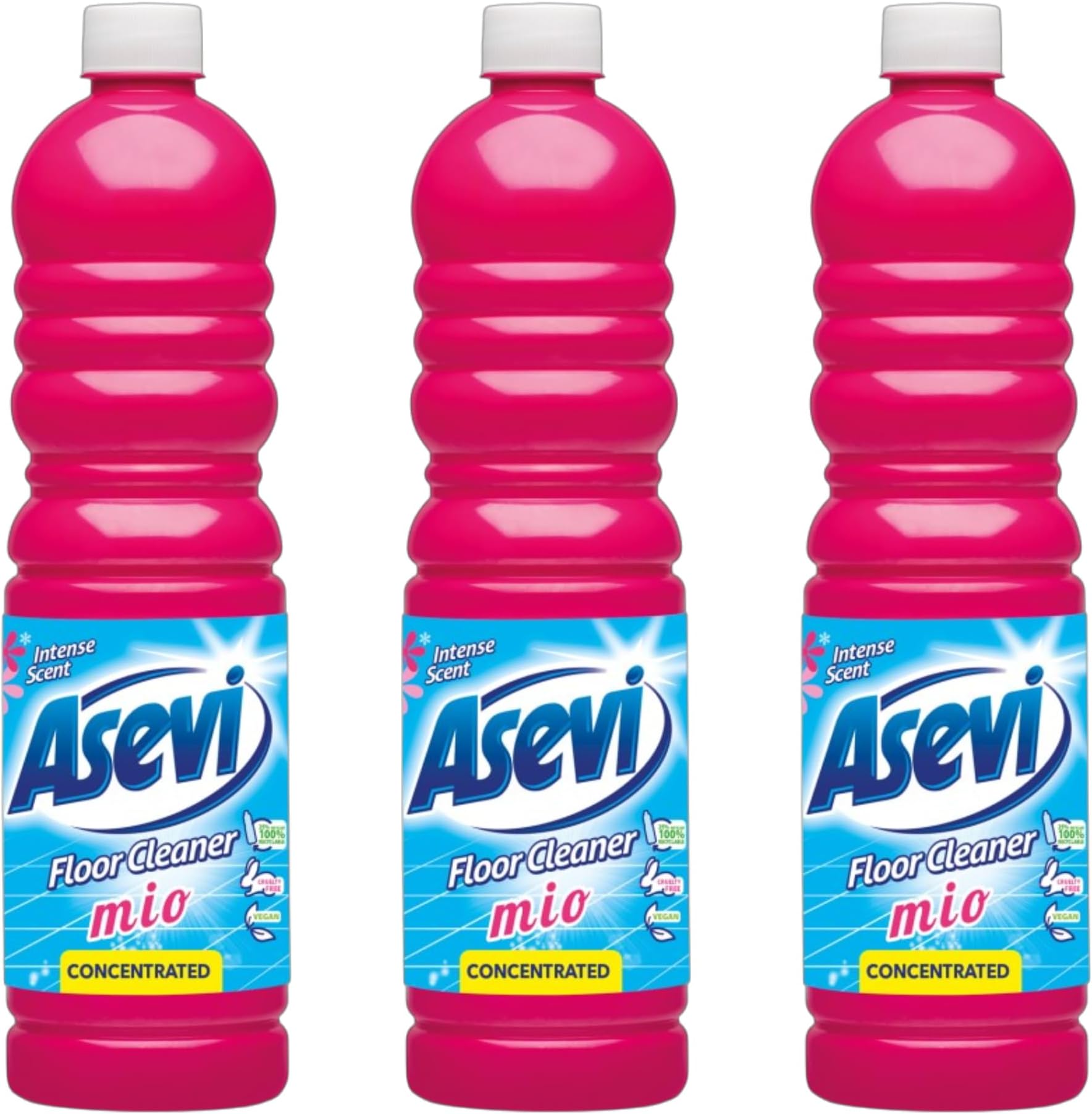 Floor Cleaner Mio, Concentrated, Intense Scent, 1L Bottles, Pack of 3