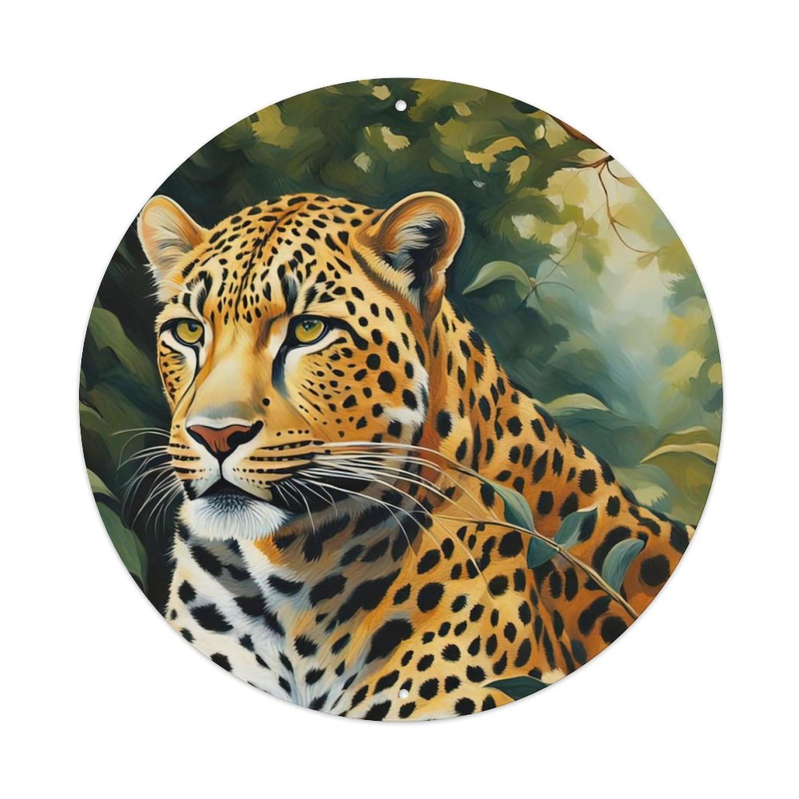 Animal Leopard in The Forest Metal Tin Sign