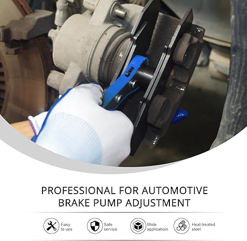 Miniatura 6 de YSTOOL Herramienta de prensa de pinza de freno, almohadilla esparcidora de pistón de coche, 360 grados con trinquete oscilante, llave de mano,
