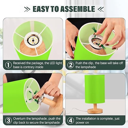 Miniatura 4 de Table Lamps Bed Table Lamp Trendy Chartreuse Night Light for Boys Classroom lampara de mesa de