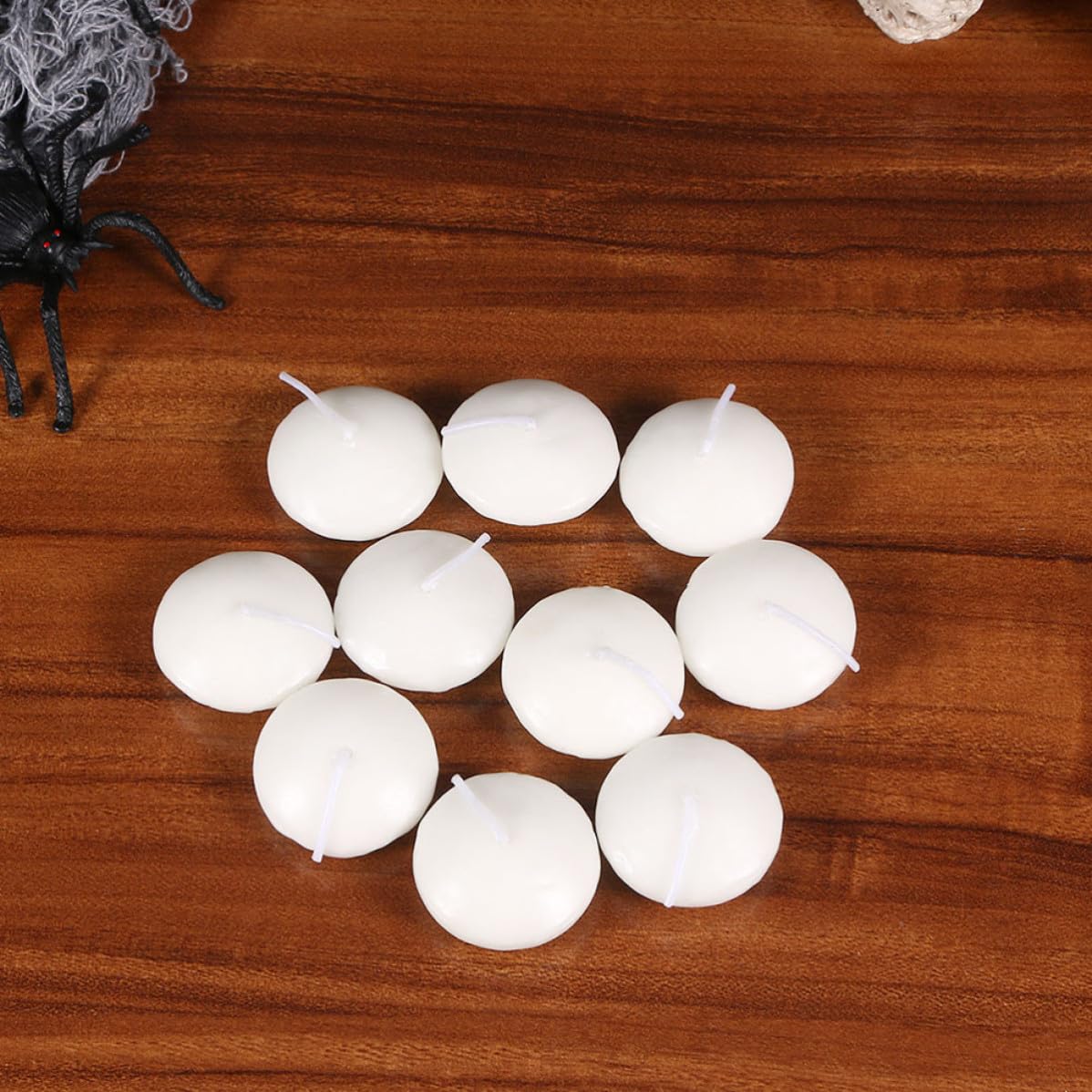 Alipis 100 Piezas Velas Flotantes Grandes, Velas Flotantes para Bodas, Parafina, Color Blanco, Esféricas Disco, Iluminación y Ambiente Cálido para Fiestas y Cortes de Luz