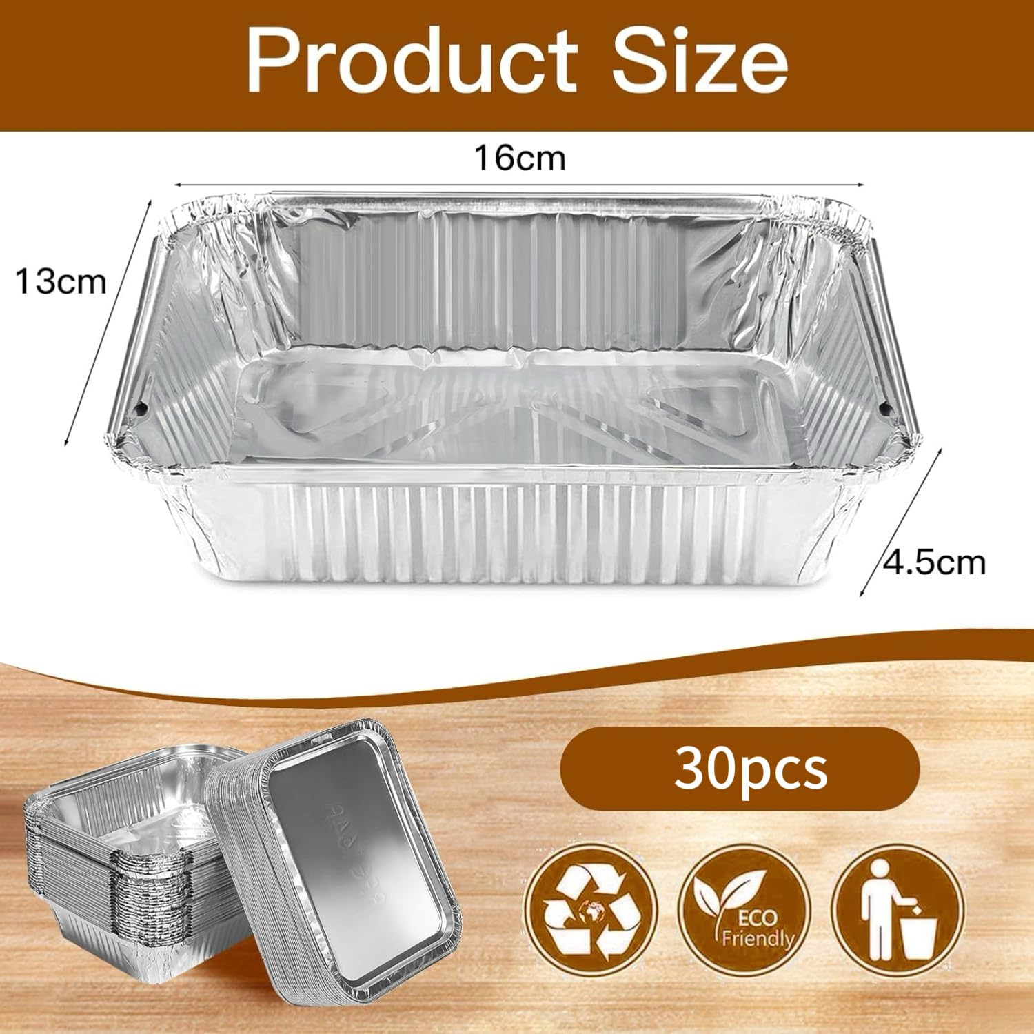 Barquettes en aluminium pour barbecue 600 ml résistantes à la chaleur réutilisables avec couvercle