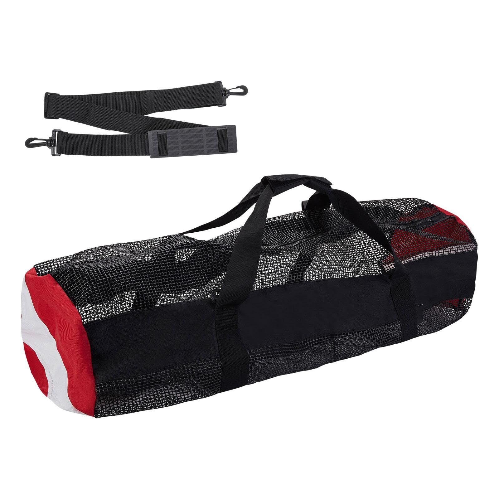 Borsa da Sub in Rete con Doppie Cerniere - Borsa in Rete Portatile E Traspirante - Borsa Portaoggetti per Nuoto, Palestra, Surf