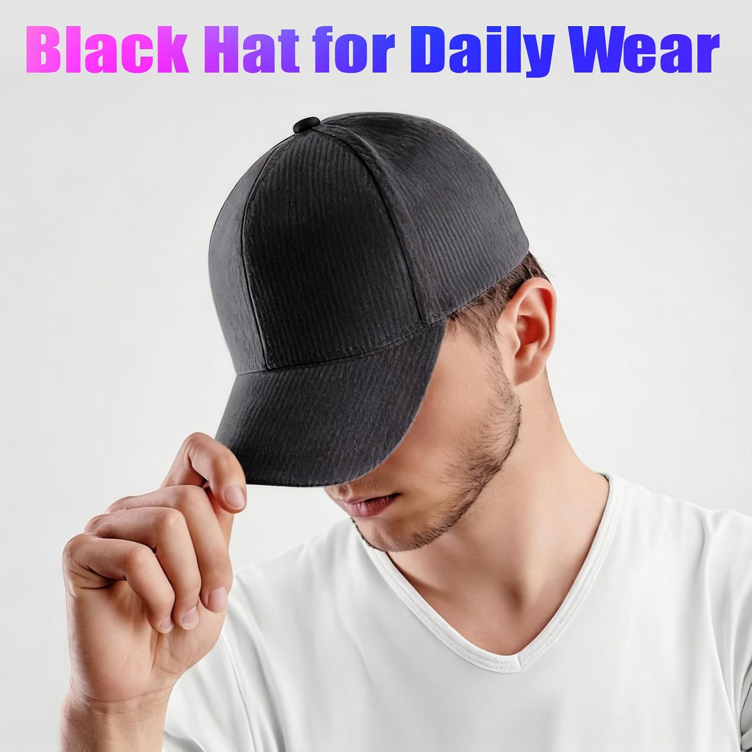 YouRfocus LED Hat Light Up Baseball Cap - USB Charging Fiber Rave Hat with 7 Colors Glow in The Dark Party Flashing - Image 6