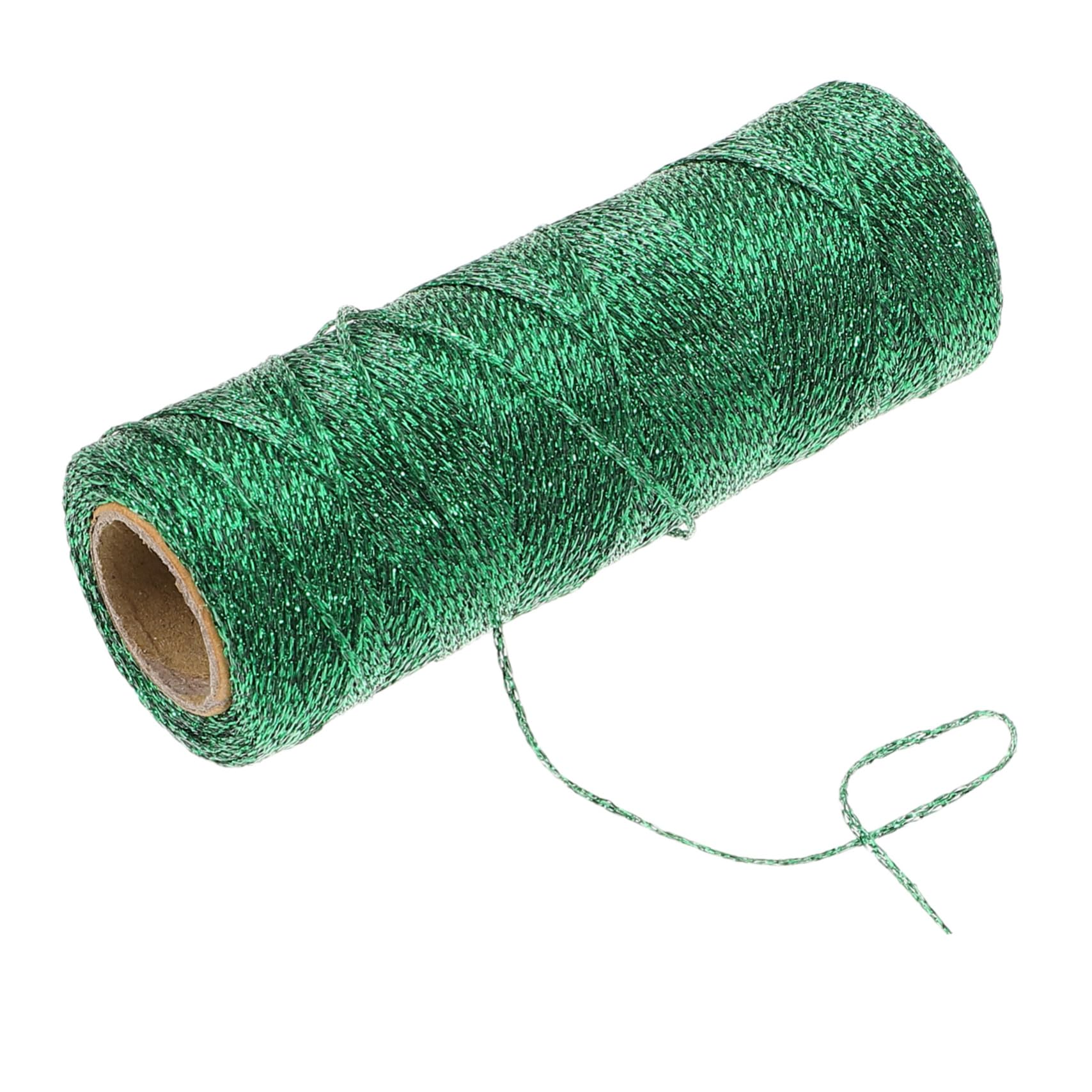 OFFSCH 2pcs Green Twine String Wrapping Cord Rope for DIY Crafts Present Wrapping Jewelry Making Gardening Applications Fade Resistant and Comfortable to Use