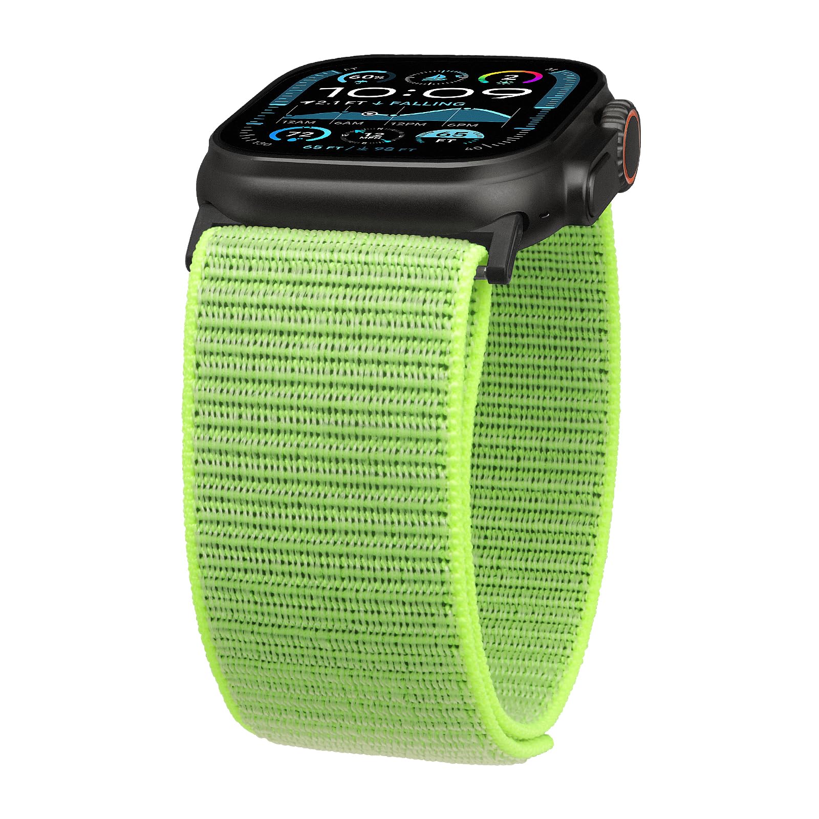 Ultra Wide Nylon Fabric Watch Band Compatible with Apple Watch 38mm 40mm 41mm 42mm 44mm 45mm 49mm, Adjustable Sport Loop bands for women men (42mm/