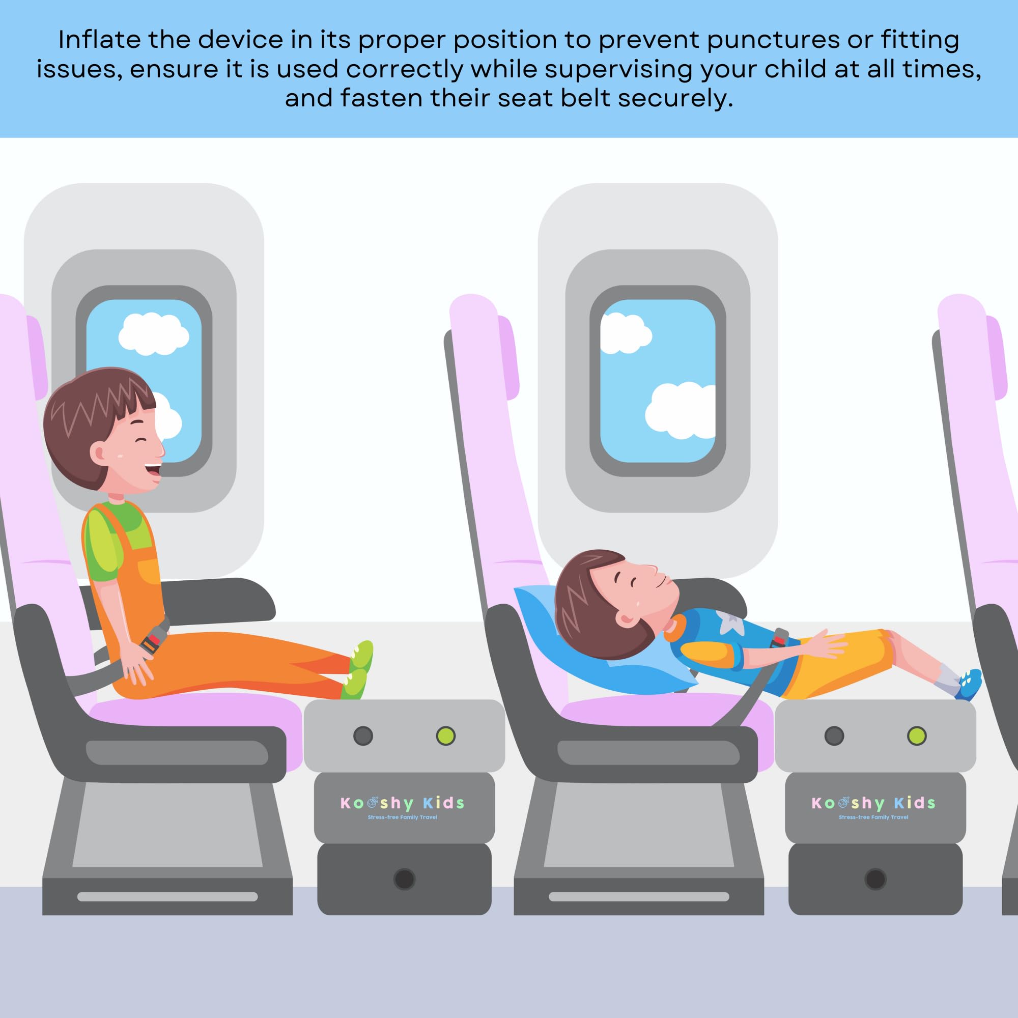Kooshy Kids Self-Inflating Kooshion – World's First Rechargeable