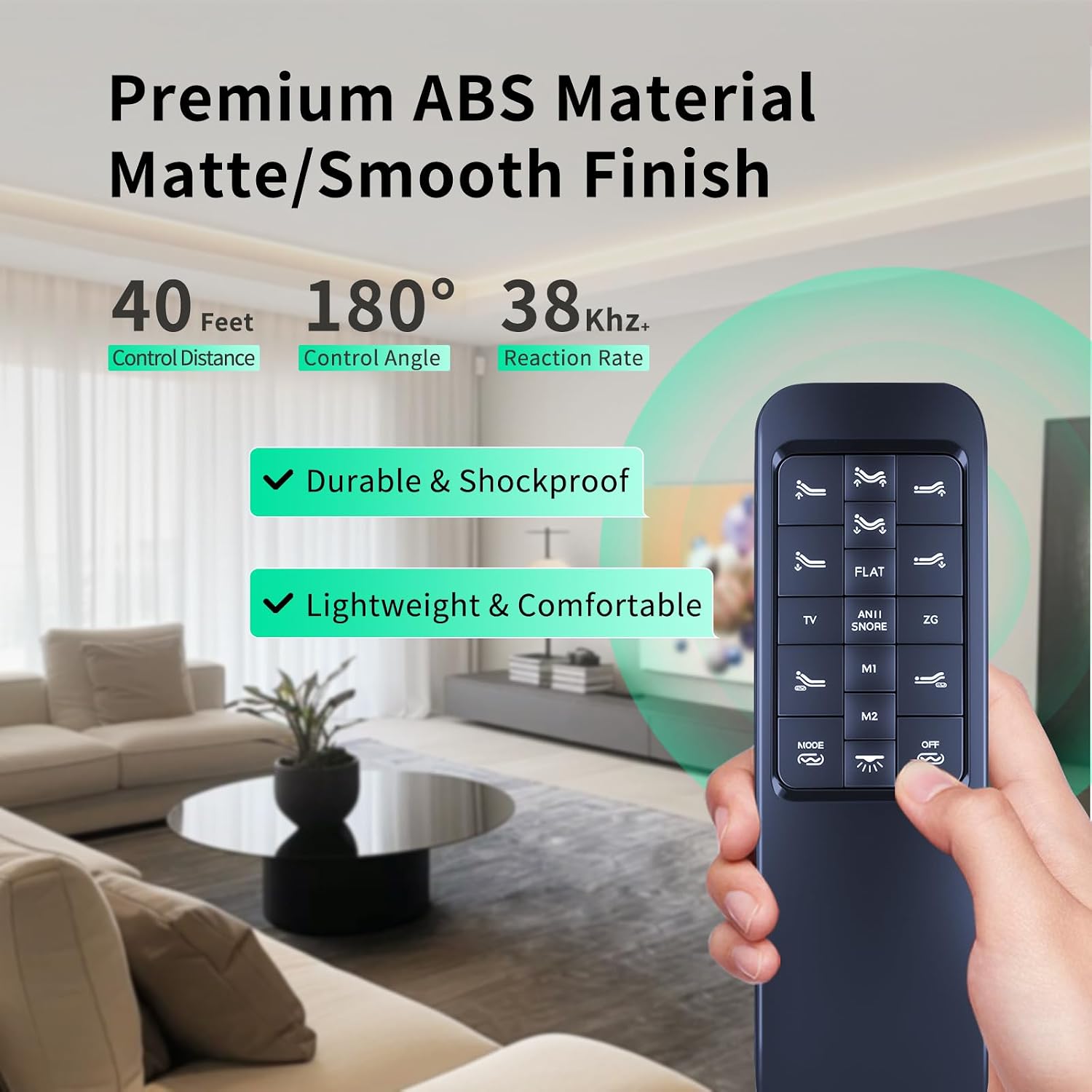 New Bed Remote Control Replacement fit for Yiree i400 Dreams Sleepmotion, Multiway King KOIL Electra Malouf S655 Adjustable Bed